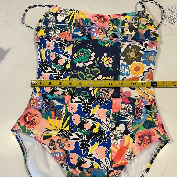 Johnny Was Layla Spaghetti Strap One Piece Floral Swimsuit Sm - Picture 11 of 12